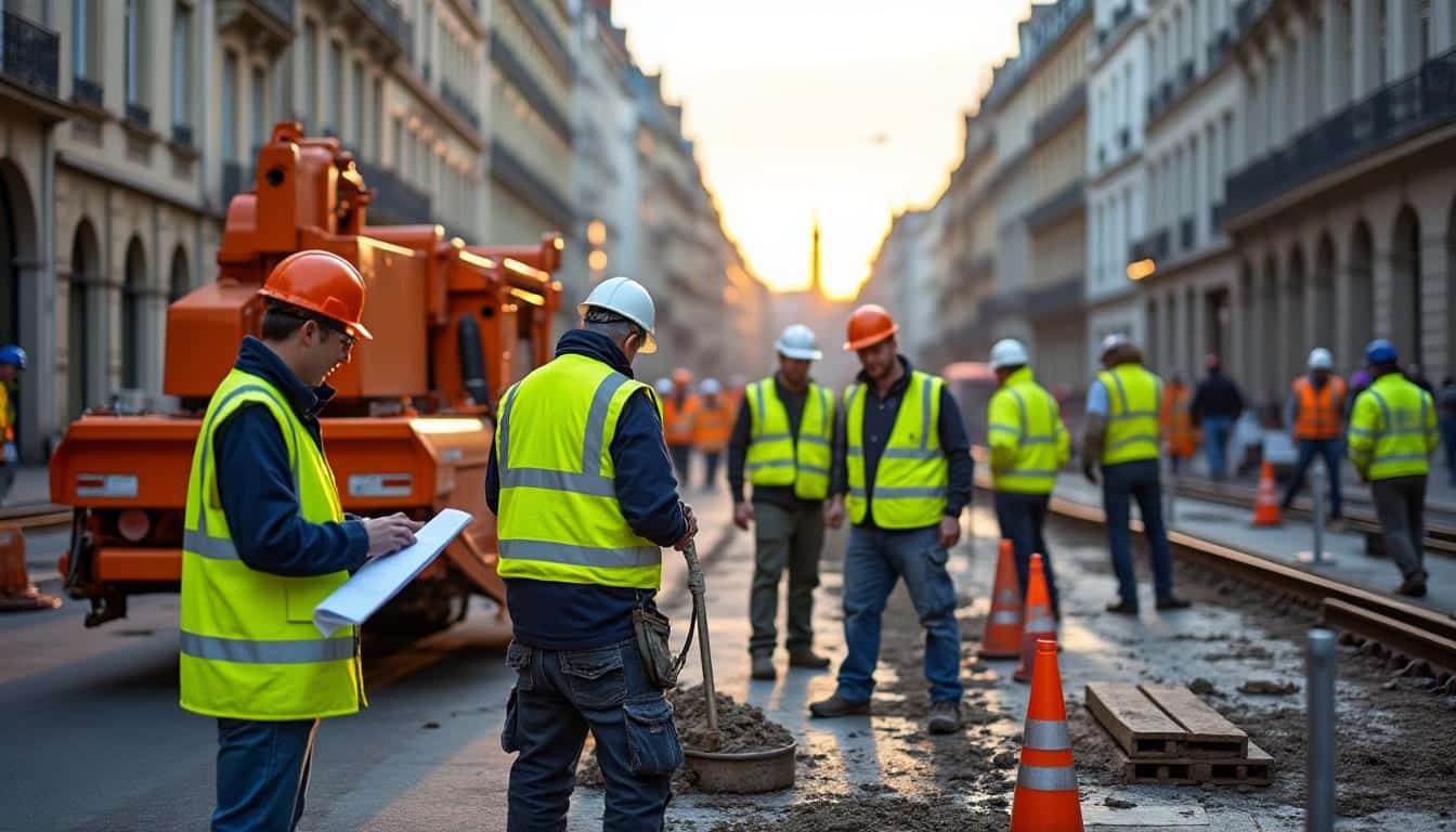 Illustration: Les métiers et activités du BTP dans la région parisienne