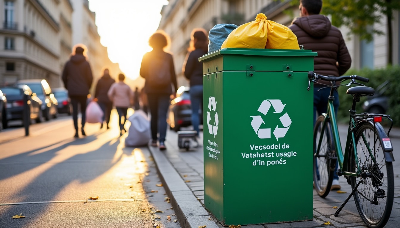 Illustration: Où situer et comment choisir la meilleure benne de vêtement à Paris ?