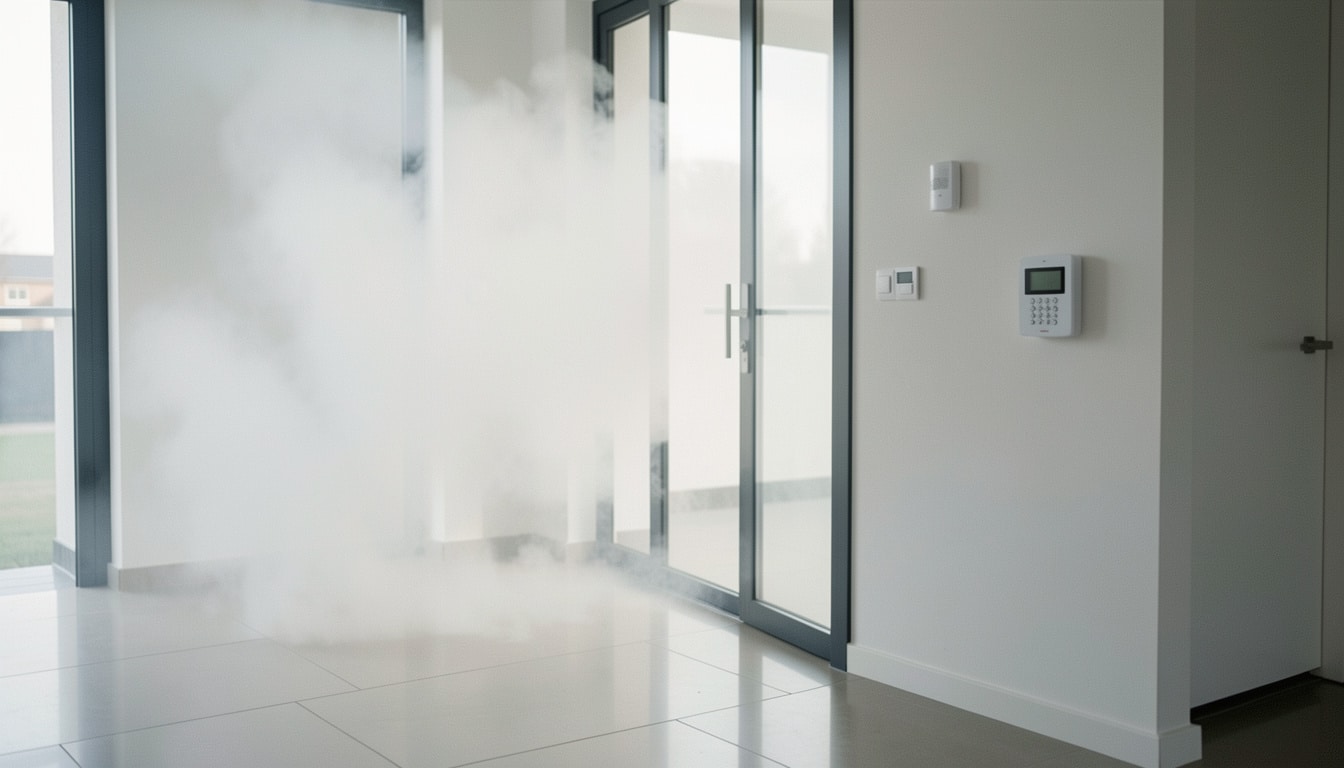 Alarme avec générateur de fumée contre les intrusions
