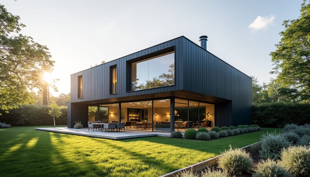 Maison avec toiture bac acier : robustesse et design moderne