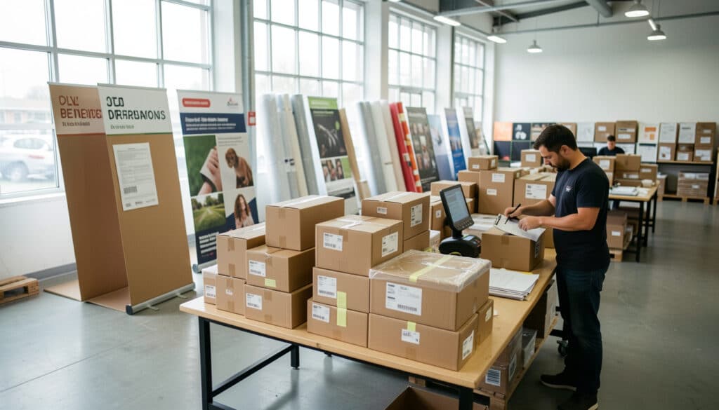 Logistique des supports publicitaires en point de vente